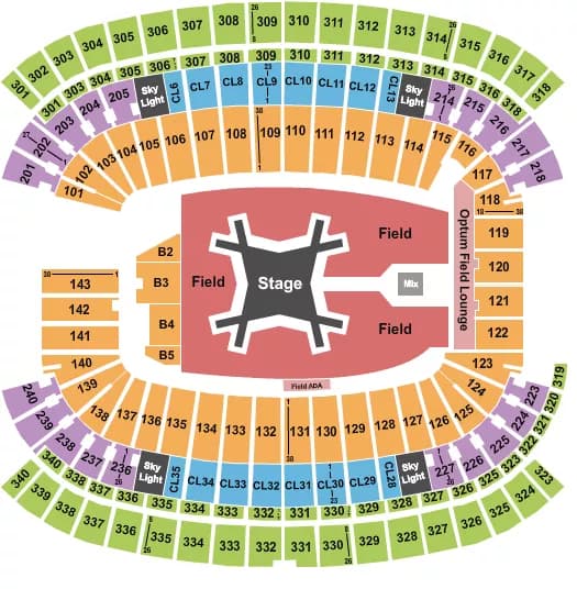 LUKE COMBS Seating Map Seating Chart