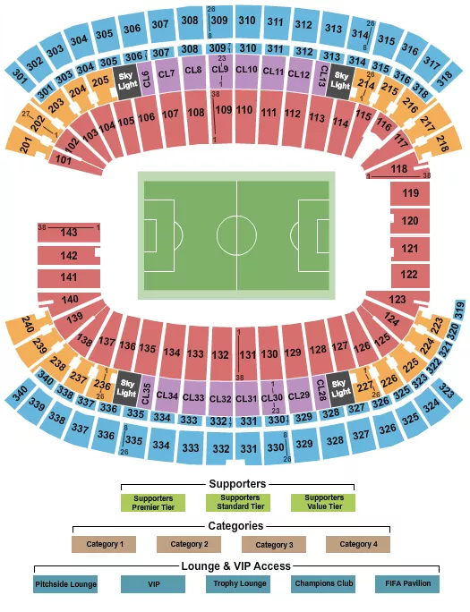 SOCCER WC CATEGORY 3 Seating Map Seating Chart