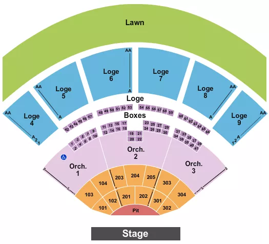 ENDSTAGE RESERVED PIT Seating Map Seating Chart