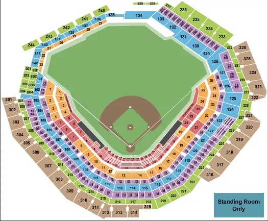BASEBALL Seating Map Seating Chart