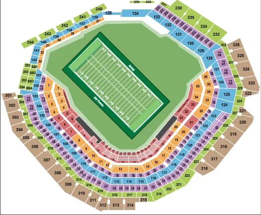 FOOTBALL Seating Map Seating Chart