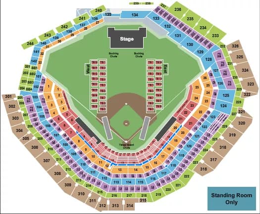 RODEO Seating Map Seating Chart