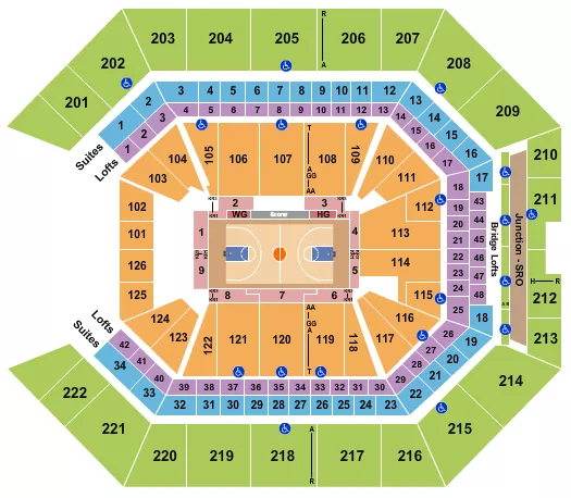 BASKETBALL GLOBETROTTERS Seating Map Seating Chart