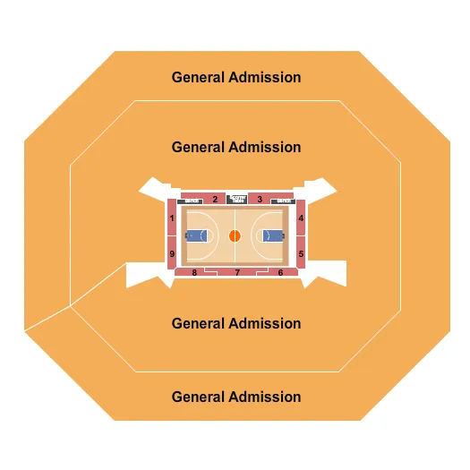 BASKETBALL HIGH SCHOOL Seating Map Seating Chart