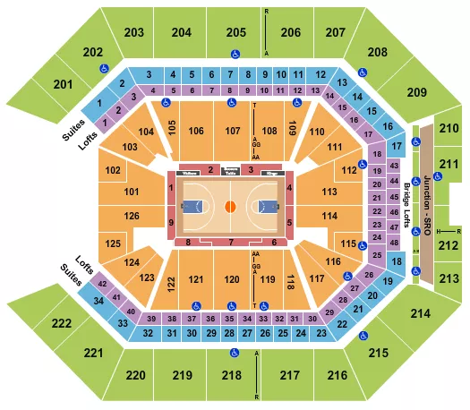 BASKETBALL Seating Map Seating Chart