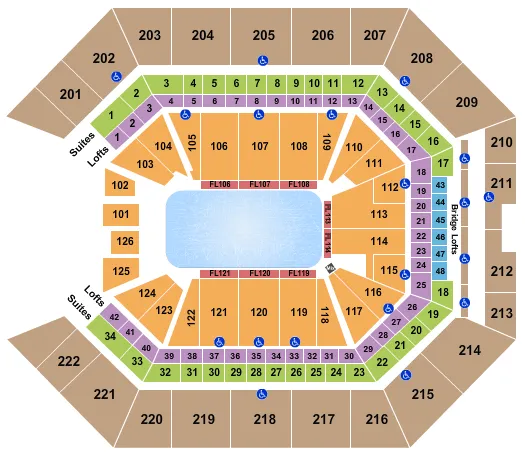 DISNEY ON ICE 2 Seating Map Seating Chart