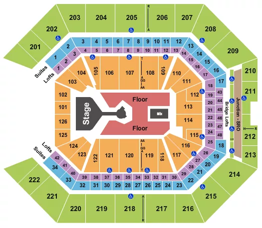 DON TOLIVER Seating Map Seating Chart