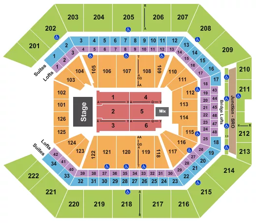 ENDSTAGE Seating Map Seating Chart