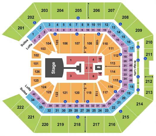 JONAS BROTHERS Seating Map Seating Chart