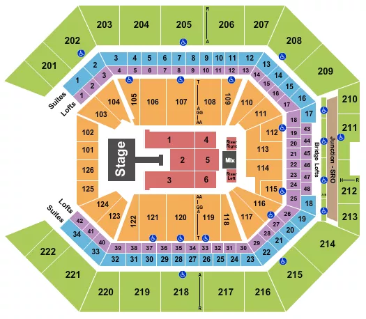 JONAS BROTHERS Seating Map Seating Chart
