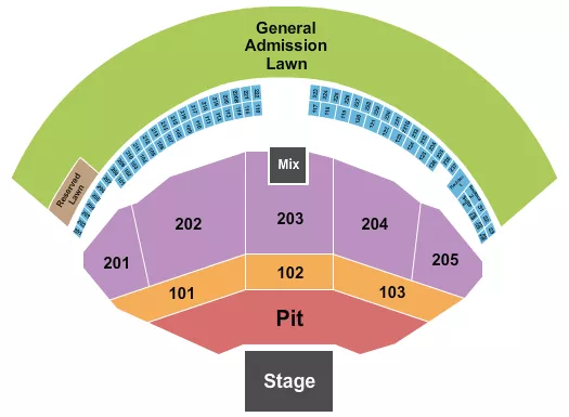 ENDSTAGE PIT 2 Seating Map Seating Chart