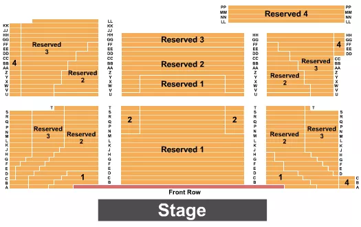 ENDSTAGE 3 Seating Map Seating Chart