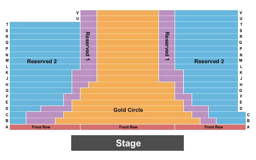 ENDSTAGE GOLD CIRCLE 5 Seating Map Seating Chart