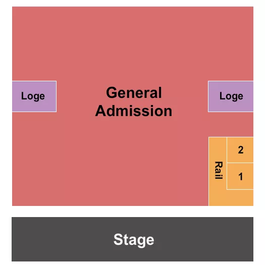 ENDSTAGE FLR GA LOGE RSV RAIL TBL 1 2 Seating Map Seating Chart