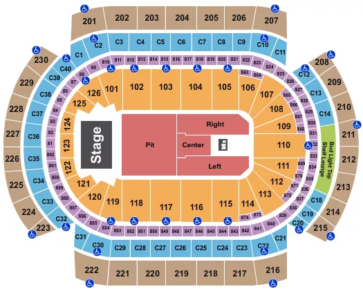 JOHNNY BLUE SKIES Seating Map Seating Chart
