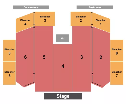 ENDSTAGE 2 Seating Map Seating Chart
