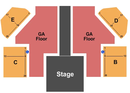 CONCERT GA FLOOR Seating Map Seating Chart