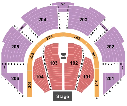 GRAND CASINO HOTEL RESORT END STAGE Seating Map Seating Chart