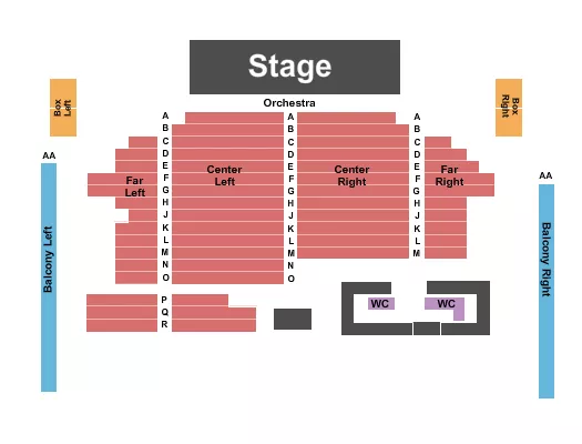 END STAGE Seating Map Seating Chart