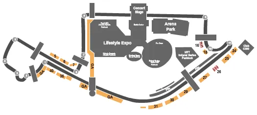 RACING Seating Map Seating Chart