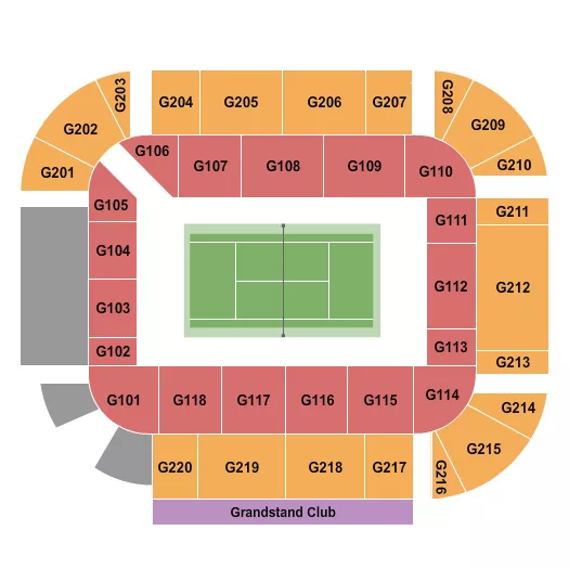 GRANDSTAND COURT 3 Seating Map Seating Chart