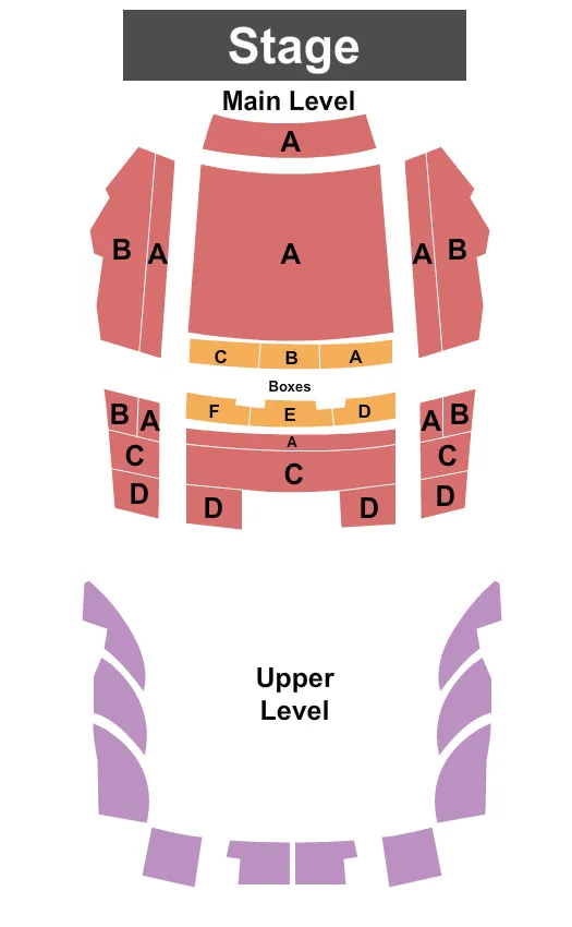 END STAGE Seating Map Seating Chart