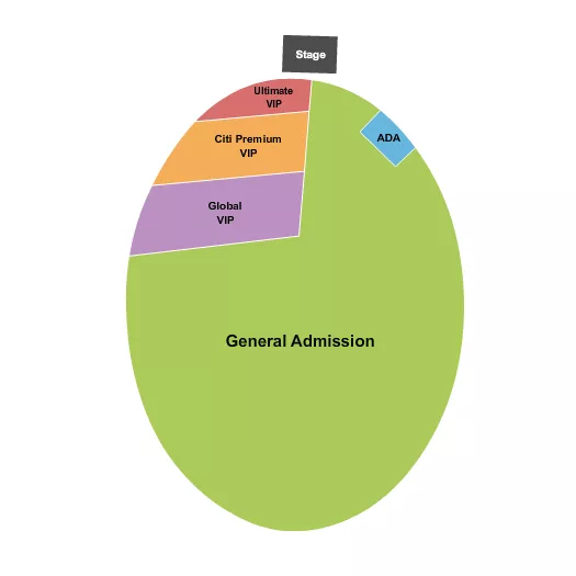 GLOBAL CITIZEN FESTIVAL Seating Map Seating Chart
