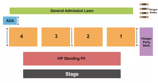 ENDSTAGE GA VIP 2 Seating Map Seating Chart