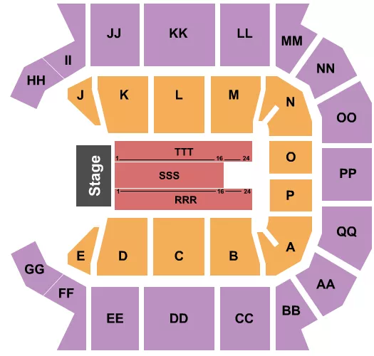 ENDSTAGE 4 Seating Map Seating Chart