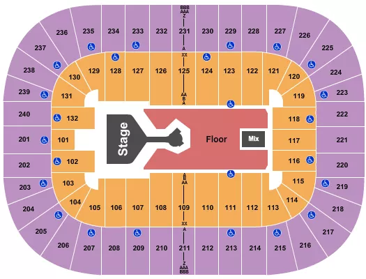 DON TOLIVER Seating Map Seating Chart