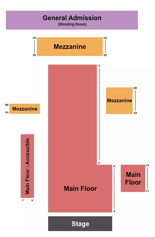 ENDSTAGE Seating Map Seating Chart