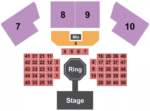 GREY EAGLE RESORT CASINO MMA 3 Seating Map Seating Chart