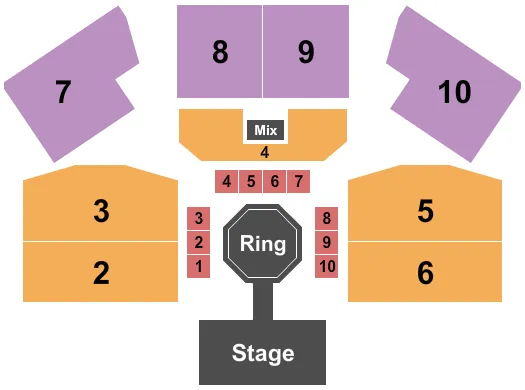 GREY EAGLE RESORT CASINO MMA Seating Map Seating Chart
