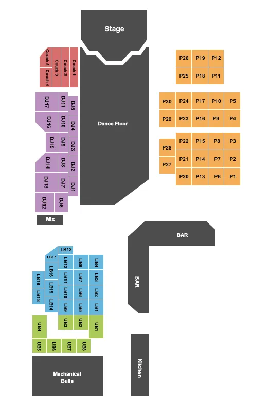 MATT GATEWOOD Seating Map Seating Chart