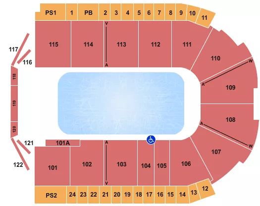DISNEY ON ICE Seating Map Seating Chart