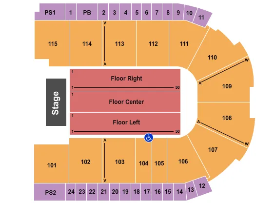 ENDSTAGE 2 Seating Map Seating Chart