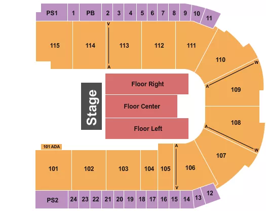 HALF HOUSE 3 Seating Map Seating Chart