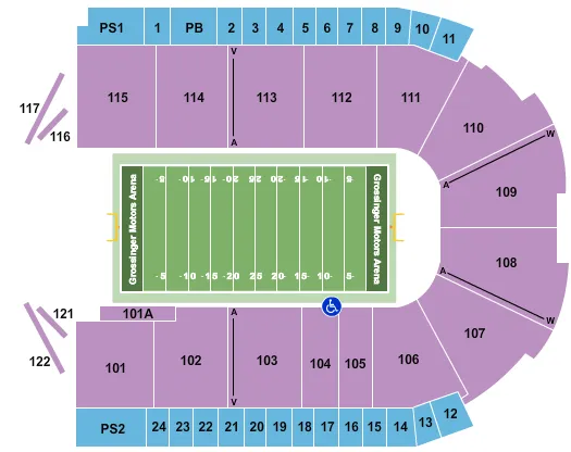 FOOTBALL Seating Map Seating Chart