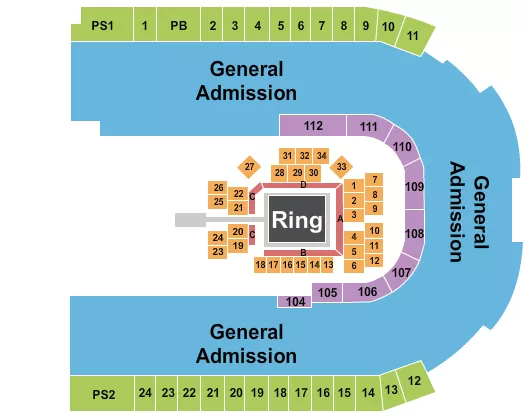 MMA Seating Map Seating Chart