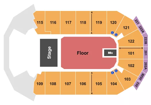 HALF HOUSE GA FLOOR 2 Seating Map Seating Chart