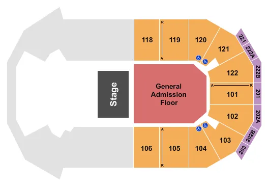 HALF HOUSE GA FLOOR Seating Map Seating Chart