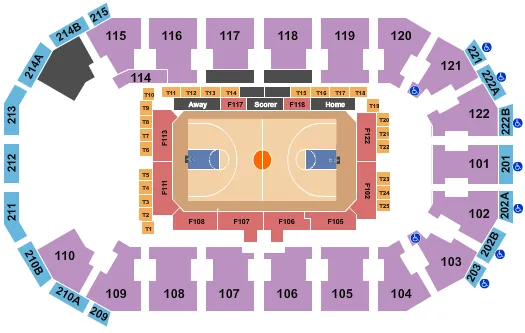 BASKETBALL 2 Seating Map Seating Chart