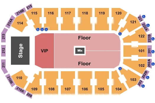 ENDSTAGE GA VIP FLOOR Seating Map Seating Chart