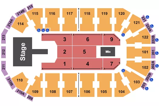 ENDSTAGE W CATWALK Seating Map Seating Chart