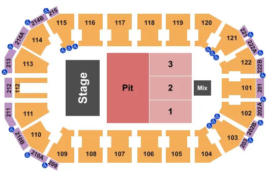 HALF HOUSE PIT Seating Map Seating Chart
