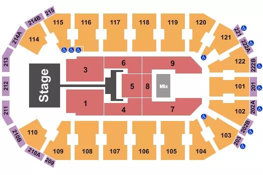 TOBYMAC Seating Map Seating Chart