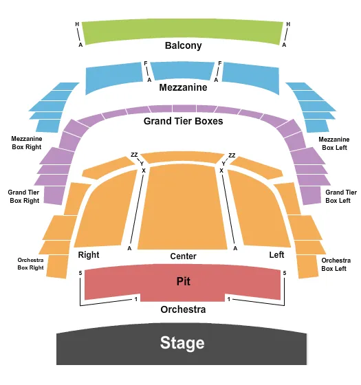 ENDSTAGE Seating Map Seating Chart