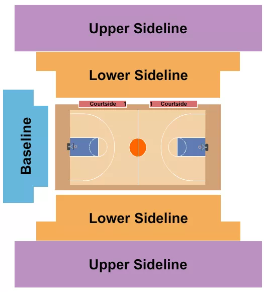 BASKETBALL GA Seating Map Seating Chart