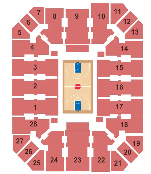 BASKETBALL Seating Map Seating Chart