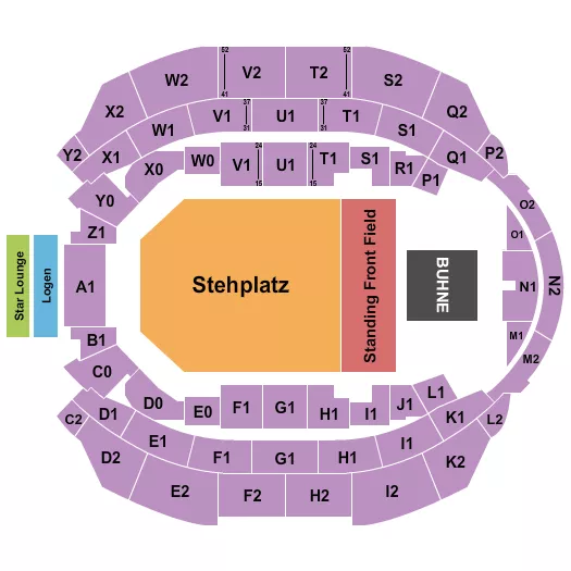 HALLENSTADION ZURICH ENDSTAGE GC Seating Map Seating Chart
